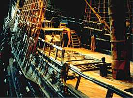 Vasa -Deck of preserved ship