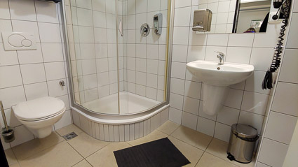 Bathroom in AeroRooms Prague Airport