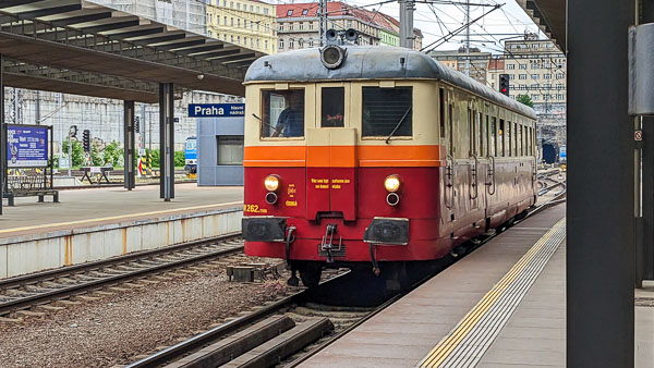 Semmering Railway railbus in Prague Central Station