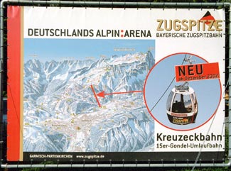 Zugspitze ski map picture