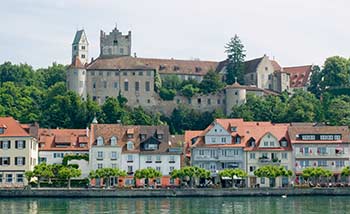 Meersburg Lower Town on Bodensee or Lake Constance