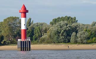 Weser channel marker and navigation light