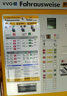 Schwebebahn ticket machine