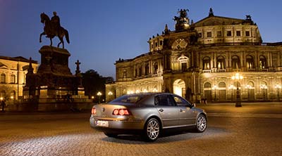 Semper Opera House with VW Phaeton, Dresden