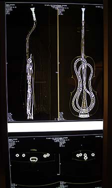 violin trumpet x-ray at Bachhaus Eisenach
