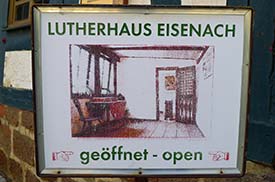 Lutherhaus Eisenach sign