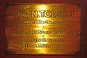 Leo Tolstoy plaque at Hotel Thuringer Hof