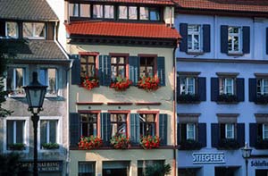 Houses in Gerberau, Freiburg im Breisgau, Germany