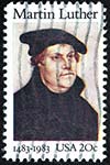Martin Luther postage stamp