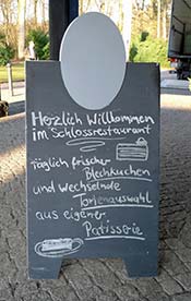 Restaurant blackboard menu