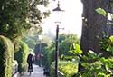 Waterside path in Hamburg-Altona