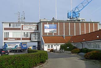 Land side of Hapag Halle-Steubenhöft terminal in Cuxhaven