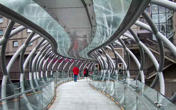 Pedestrian bridge in Edinburgh, Scotland.