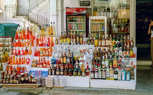 Liquor store in Greece.