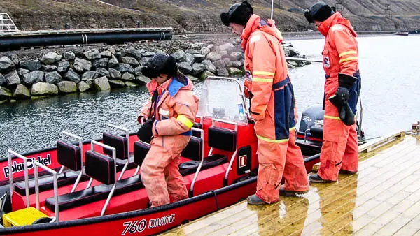 Polarcirkel boat In Longyearbyen, Svalbard.