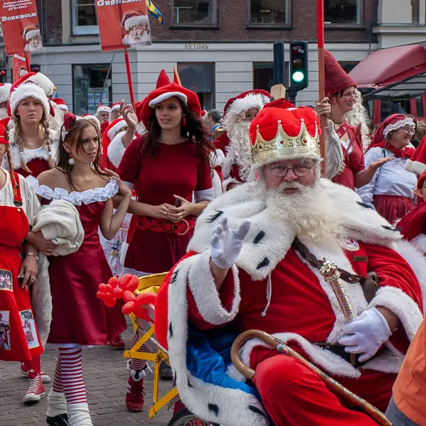 Christmas in July at a World Santa Claus Congress n in Copenhagen.