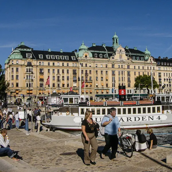 Passenger ferry in Stockholm's harbor.