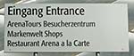Allianz Arena Eingang sign