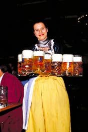 Beer server at Munich Oktoberfest