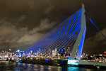 Rotterdam's Erasmusbrug at night
