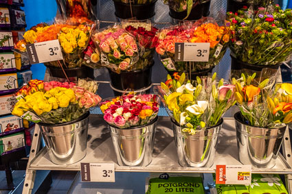 Flower stall in Markthal, Rotterdam