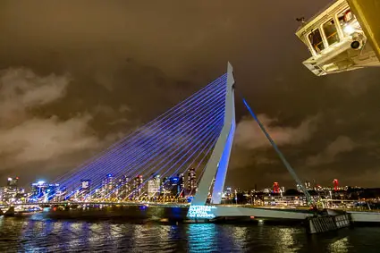 Erasmusbrug (Erasmus Bridge) in Rotterdam, Netherlands