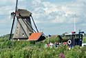 Kinderdijk windmill and canal boat