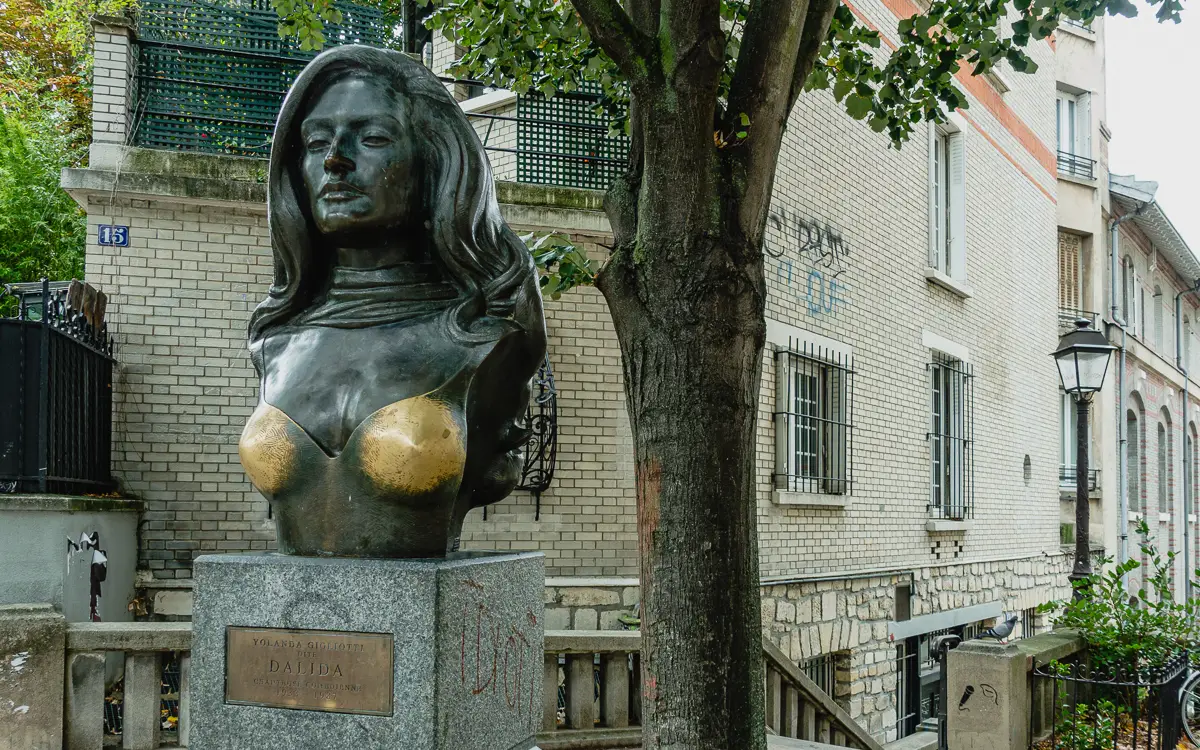 Dalida statue in Montmartre, Paris.