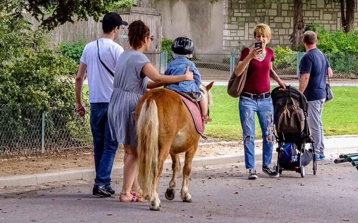 Pony ride in Parc Montsouris, Paris.