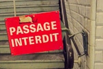 Passage Interdit sign, Paris