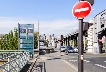 Paris bridge and port entrance
