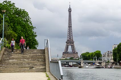 Île aux Cygnes and Eiffel Tower