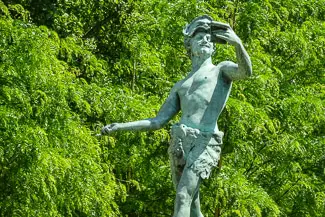 Greek actor sculpture in Jardin du Luxembourg