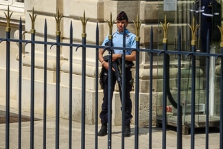 Guard at Palais du Luxembourg (French Senate)