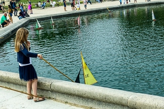 Sailboat pond at Luxembourg Gardens, Paris
