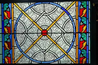 Prieuré Saint-Martin-des-Champs stained-glass windows in chapel