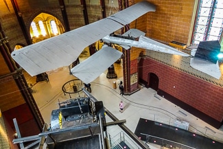 Airplane in chapel of Musee des Arts et Metiers