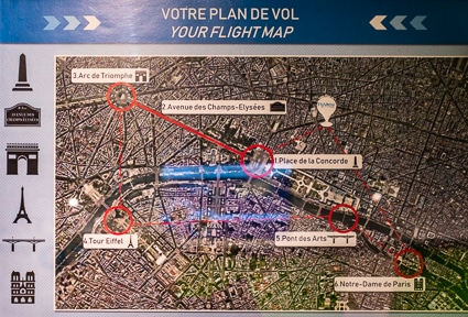 FlyView "Fly Over Paris" flight map