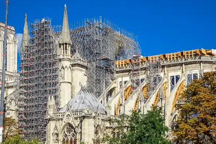 South side of Notre Dame Cathedral restoration