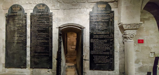 Royal Ossuary in the Crypt of Saint-Denis Basilica Cathedral