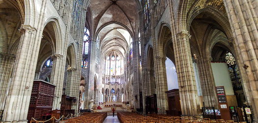 Interior of Saint-Denis Basilica Cathedral