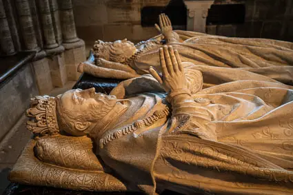 Recumbent statues in Saint-Denis Basilica Cathedral