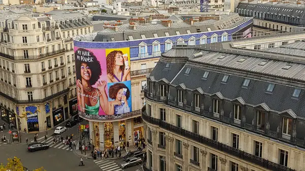 Galeries Lafayette rooftop view.