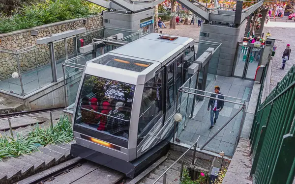 Montmartre Funicular in Paris.