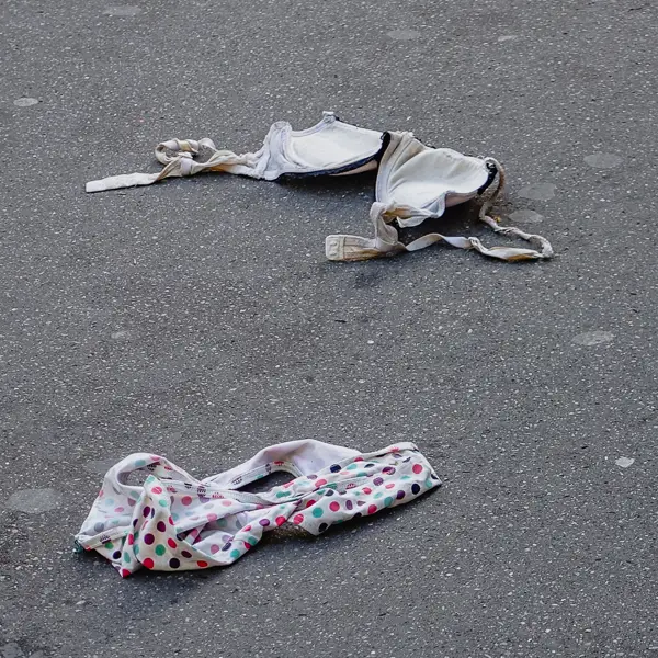 Abandoned underwear makes an appearance on the Boulevard de Clichy.