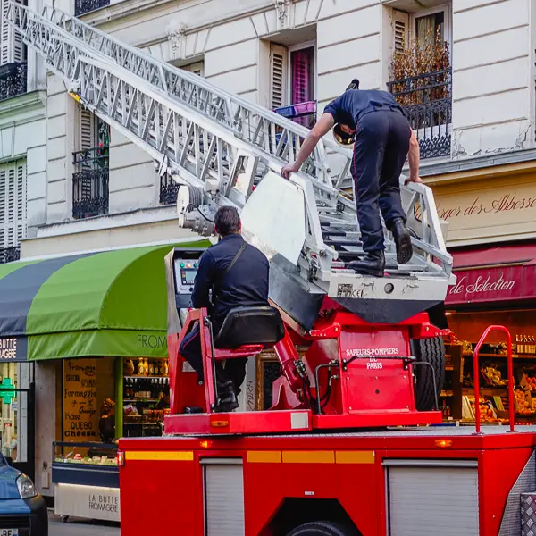 Parisian firefighters make a house call in Montmartre.