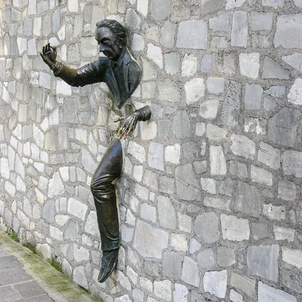 A statue represents an artistic breakthrough in Montmartre.