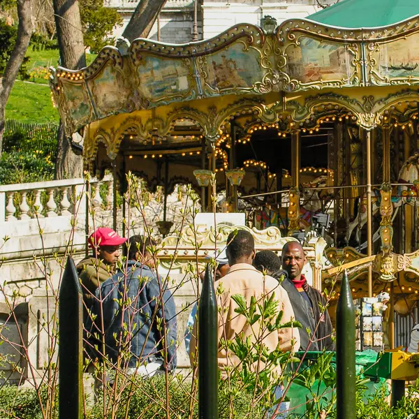 'String men' of Sacre-Couer in Paris.