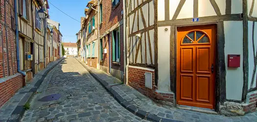 Cobblestoned street in Beauvais