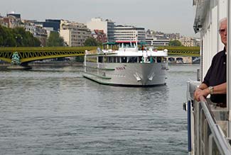 River vessel on Seine in Paris